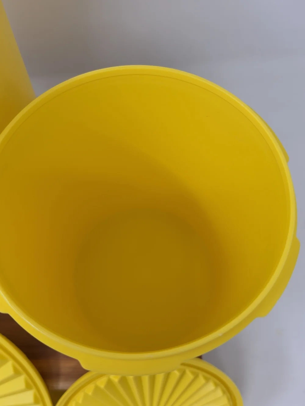 Tupperware Yellow Storage Canisters Set of 2